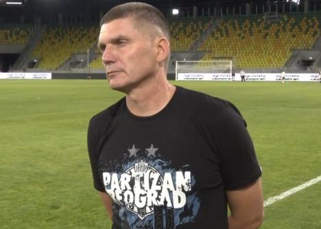 Srđan Blagojević, trener Partizana, na meču protiv Oleksandrije