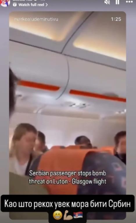 Veljko Ražnatović podržao Srbina koji je sprečio haos u avionu