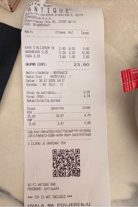 Kristijan Iličić pokazao račun iz kafića u Splitu.jpg