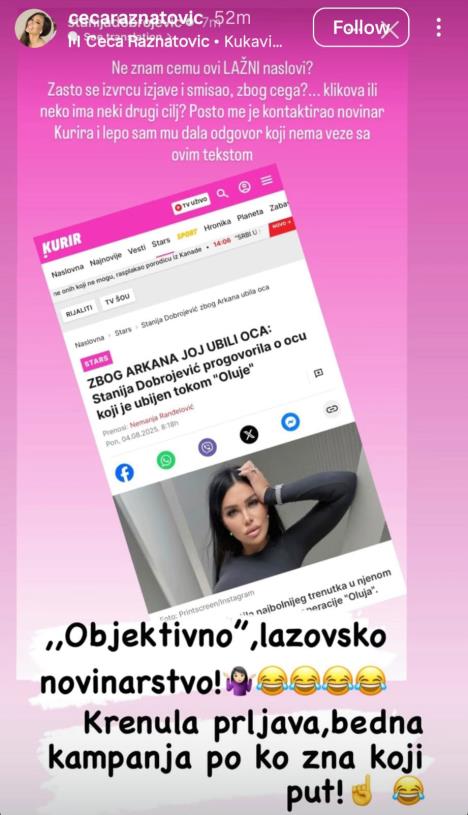 AKO KOZA LAŽE, ROG NE LAŽE - DRUGI DEO! Stanija rekla još 2020. da joj je otac ubijen zbog Arkana, a sad se javno šlihta Ceci