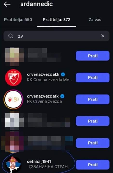 Golman Srđan Nedić prati stranice posvećene četnicima i Crvenoj zvezdi