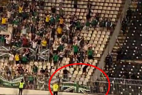 Navijači Partizana oteli zastavu Hibernijana