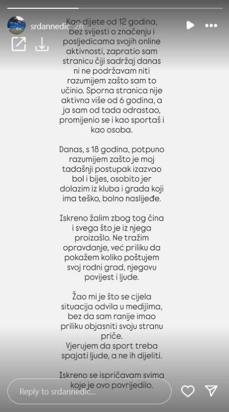 Srđan Nedić, golman koga je otpustio hrvatski klub