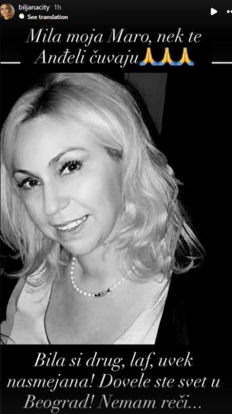 Potresna poruka Biljane Obradović