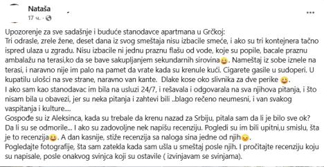 Gošće iz Aleksinca 10 dana nisu iznele smeće iz apartmana