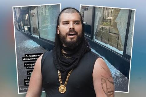 Adam Adaktar, razlupan lokal na na Vračaru