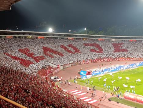 Koreografija Delija na meču Crvene zvezde i Leha