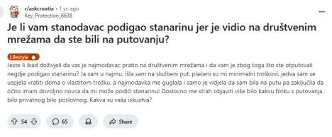 Objava, stanodavac podigao kiriju jer je video da je stanar išao na putovanje