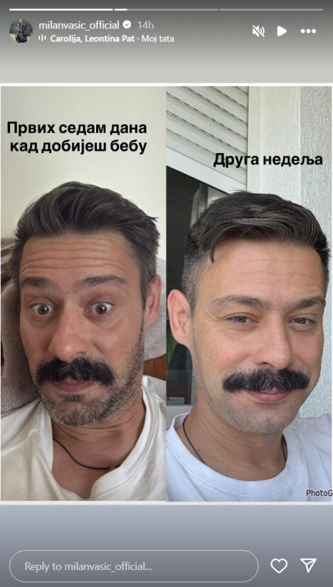 Milan Vasić 2 nedelje nakon rođenja sina