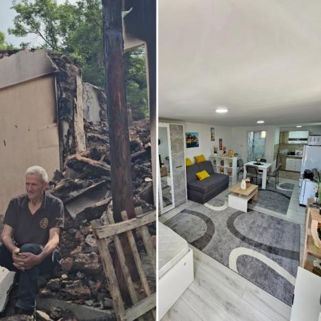 Deka Dule na zgarištu od kuće/Dnevna soba lepo i uredno sređena