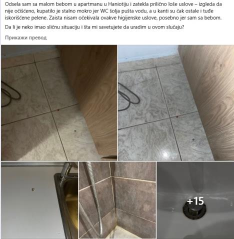 Smeštaj nije očišćen