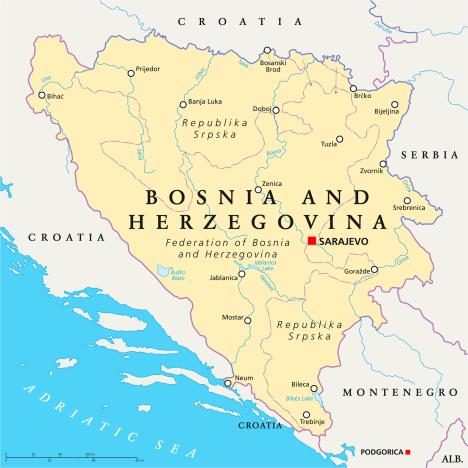 Karta Bosne i Hercegovine