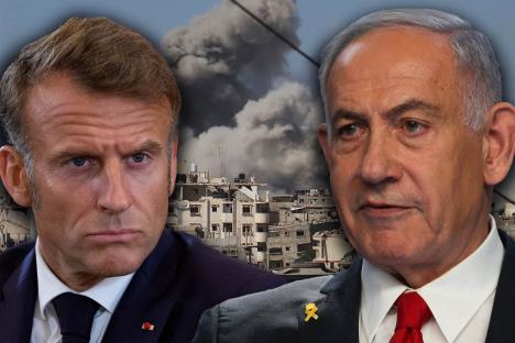 francuski predsednik Emanuel Makron izraelski premijer Benjamin Netanjahu Pojas Gaze