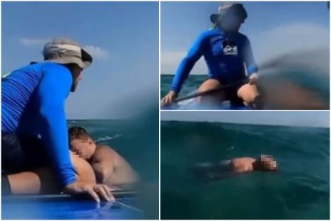 snimak spasavanja tokom jedrenja u Grčkoj