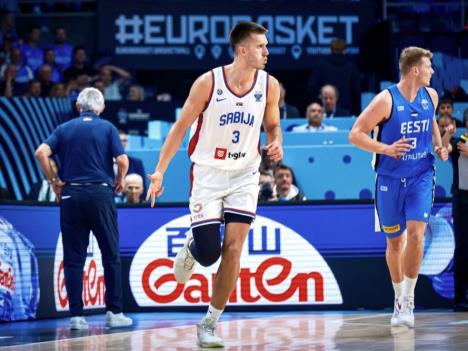Filip Petrušev, Eurobasket 2025, Srbija - Estonija