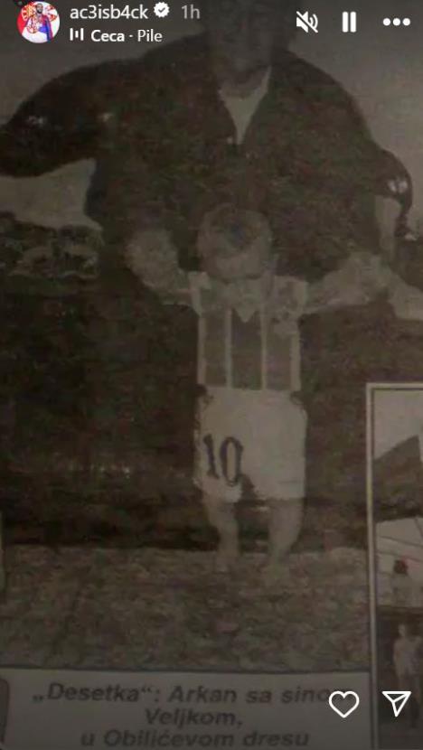 Veljko Ražnatović sa pokojnim ocem