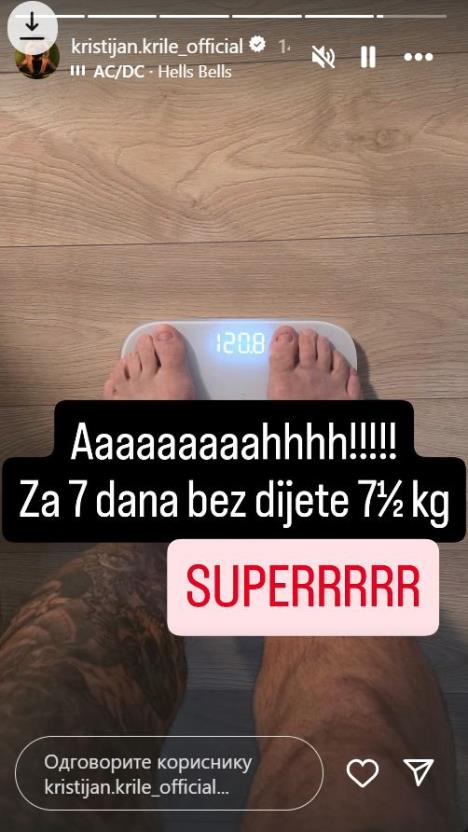 KRISTIJAN GOLUBOVIĆ PROPAO BEZ KRISTINE: Iselila se iz stana, on za sedam dana smršao sedam kilograma i to bez dijete