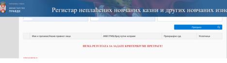 Provera neplaćenih kazni