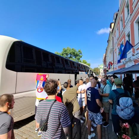 Navijači Srbije u Rigi