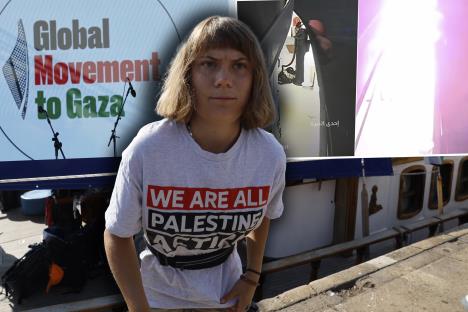 Greta Tunberg požar na brodu pomoći za Pojas Gaze