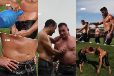 Tradicionalno takmičenje pelivana, nauljeni Bugari, kolaž