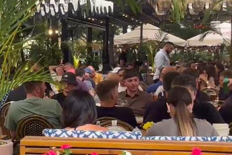 Engleski navijači na Obilićevom vencu