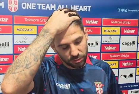 Aleksandar Mitrović posle utakmice protiv Engleske