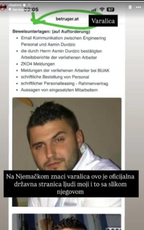 NEMAČKI MEDIJI TVRDE DA JE ASMINA DURDŽIĆ PREVARANT I VARALICA! Sve je iscurilo javno, evo šokantnih dokaza