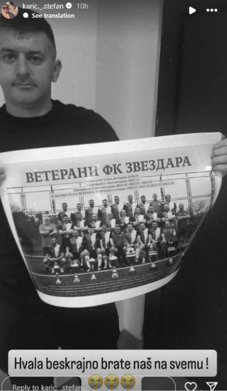 Stefan Karić slomljen zbog smrti Dejana Milovanovića