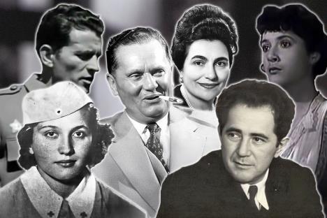 Josip Broz Tito, Peko Dapčević, Milovan Đilas, Jovanka Broz, Milena Dapčević, Davorjanka Paunović