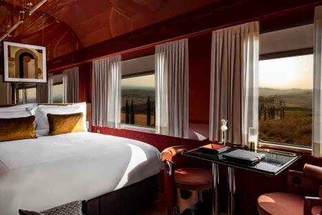 Unutrašnjost voza La Dolce Vita, replike Orijent Ekspresa