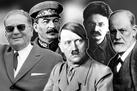 Josip Broz Tito, Adolf Hitler, Josif Staljin, Lav Trocki, Sigmund Frojd