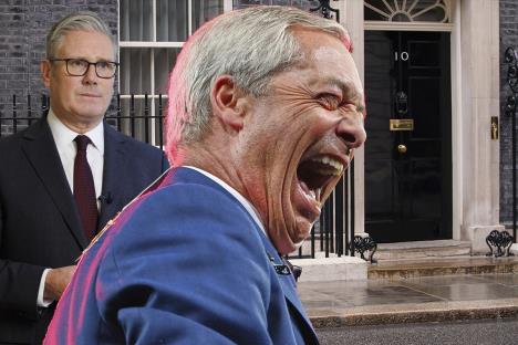 Kir Starmer britanski premijer Najdžel Faraž lider stranke Reformišimo Ujedinjeno Kraljevstvo (bivša Bregzit partija)