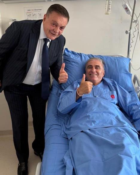 Boško Đurovski i Milovan Bojić na klinici Dedinje