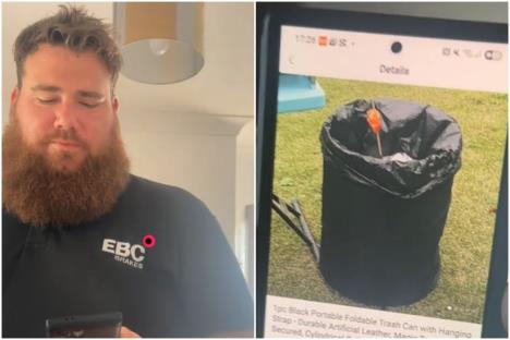 Muškarac imena Geret kupio kantu za smeće preko Temua