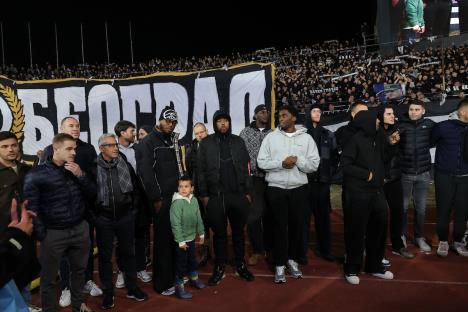 Košarkaši Partizana na proslavi 80. rođendana kluba u Humskoj