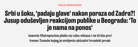 Zvezda - Zadar, Jutarnji list