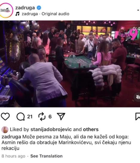 ŠOK REAKCIJA STANIJE DOBROJEVIĆ Asmin naručuje pesme za Maju Marinković, a starleta sve posmatra od kuće