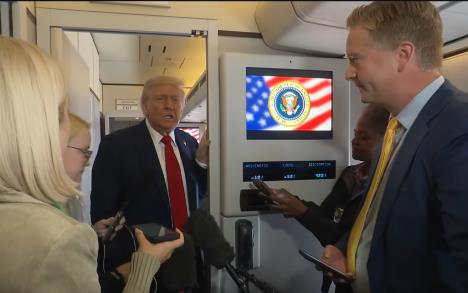 2025-10-13 21_23_23-President Trump Gaggles with the Press on Air Force One, Oct. 12, 2025 - YouTube.png