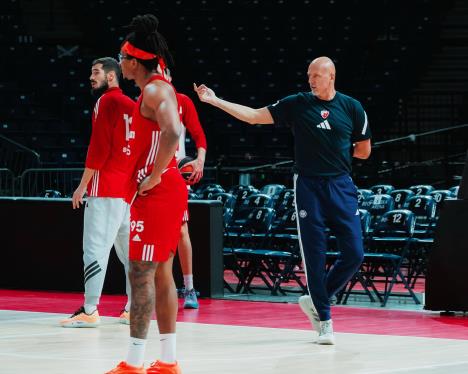 Saša Obradović na treningu pred Žalgiris