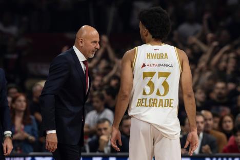 Saša Obradović na utakmici protiv Žalgirisa