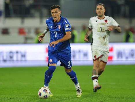 Aleksandar Stanković na utakmici protiv Albanije