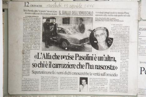 isečak iz novina o ubistvu Pjera Paola Pazolinija