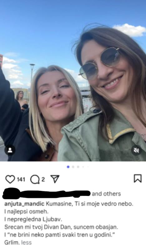 Anja Mandić čestitala rođendan Anđelki Stević Žugić