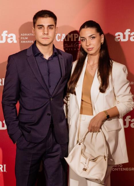 Lazar Tasić sa verenicom na dodeli AFA nagrada