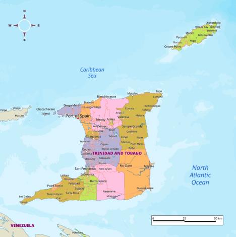 Trinidad i Tobago mapa