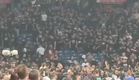 Tuča na utakmici Partizan - Pariz