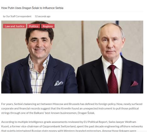Dragan Šolak Vladimir Putin