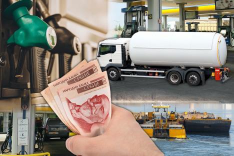 naftni derivati nafta benzinska pumpa cisterna tanker barža gorivo cene goriva