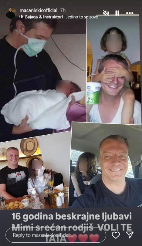 Mašan Lekić sa ćerkom